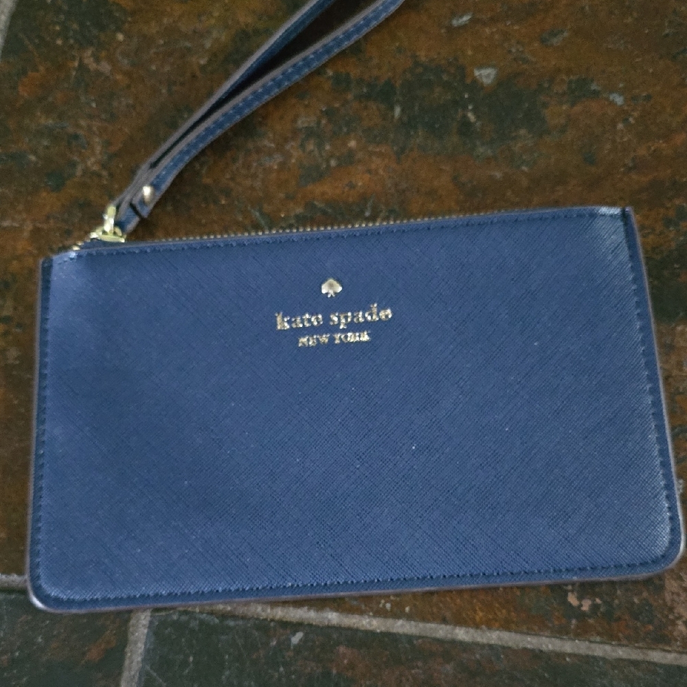 Kate Spade Navy Wristlet with Strap